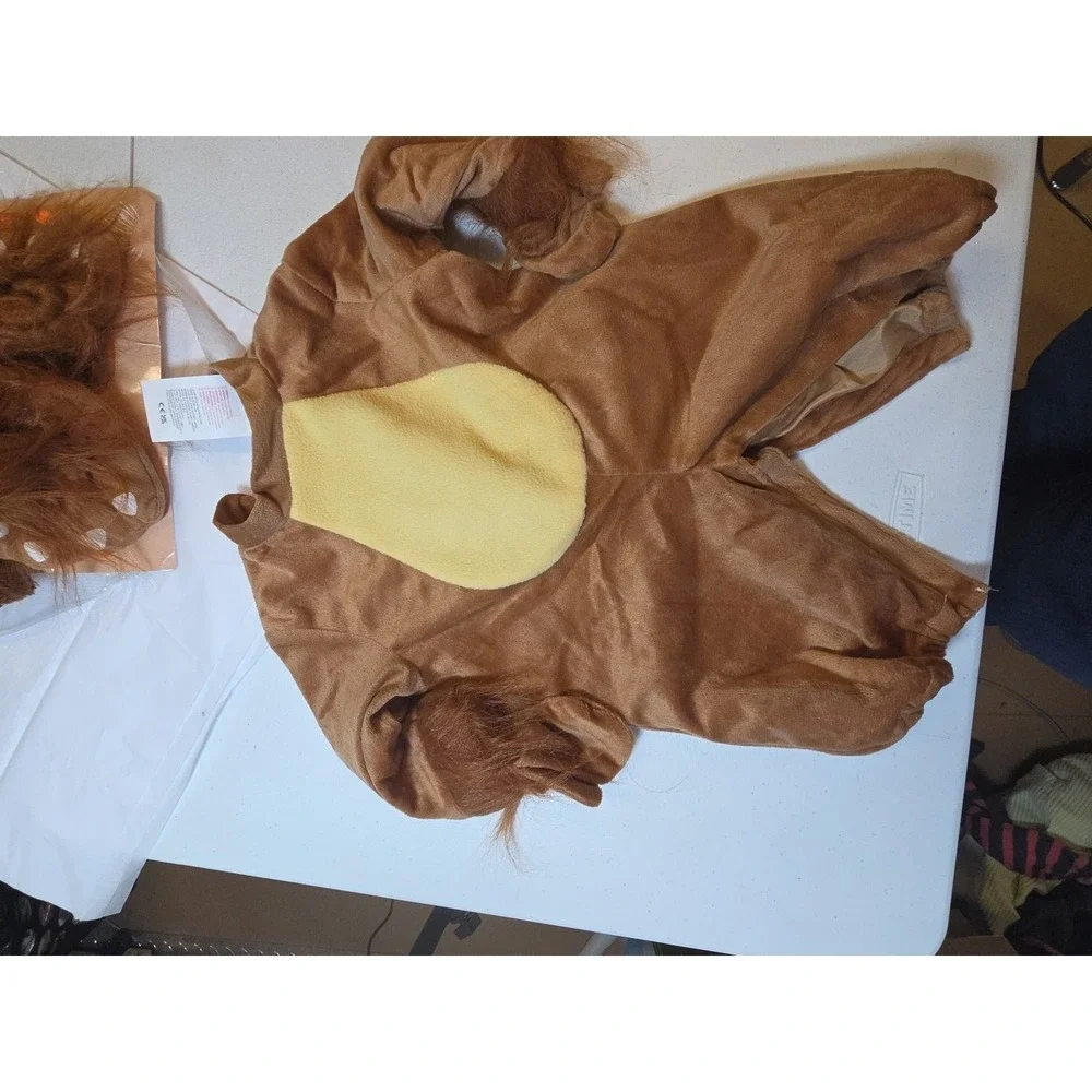 Baby Lion Costume 6–12 Months Spooktacular Creations Hood Jumpsuit Booties Hallo